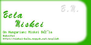bela miskei business card